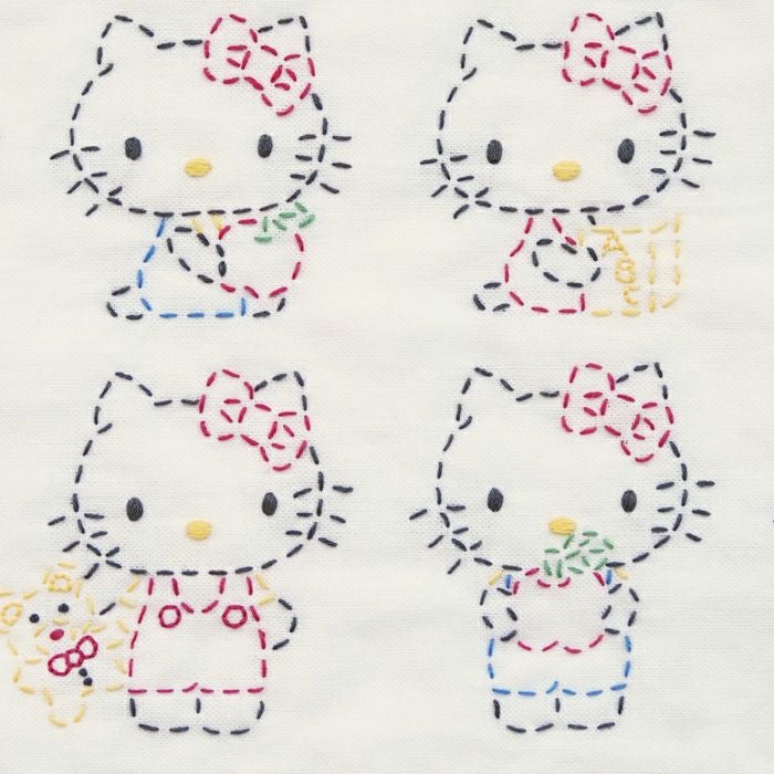 刺し子 ハッピー ハローキティセット | リバティ 生地、編み物、刺繍
