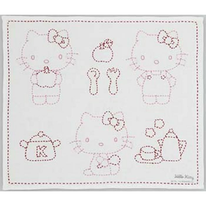 刺し子 ハローキティ | リバティ 生地、編み物、刺繍、刺し子のこと