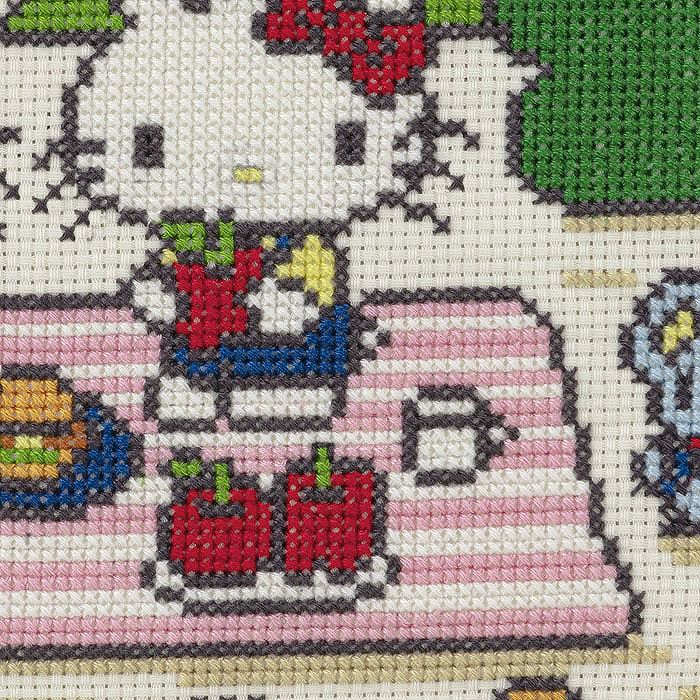 クロスステッチフレーム＜Hello Kitty＞ | リバティ 生地、編み物