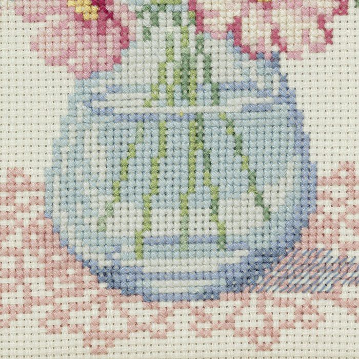 クロスステッチフレーム＜コスモスブーケ＞ | リバティ 生地、編み物