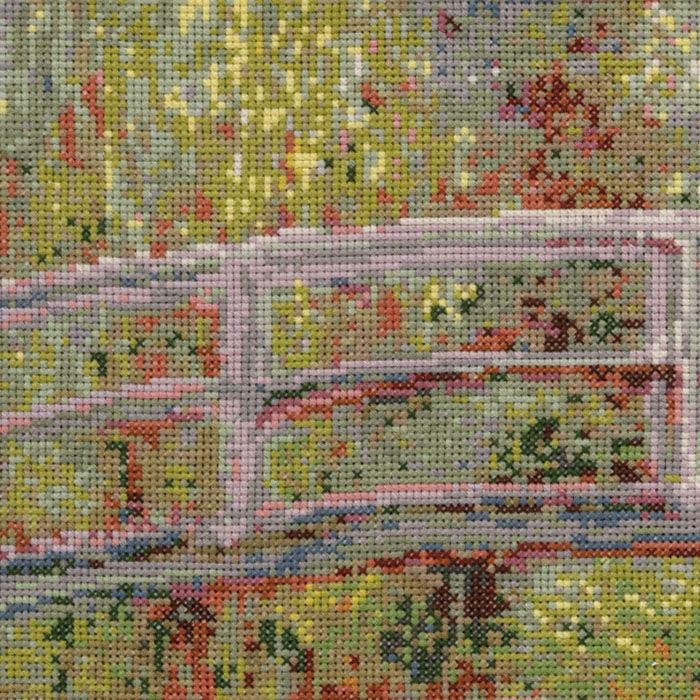 クロスステッチフレーム＜睡蓮の池に架かる橋＞ | リバティ 生地