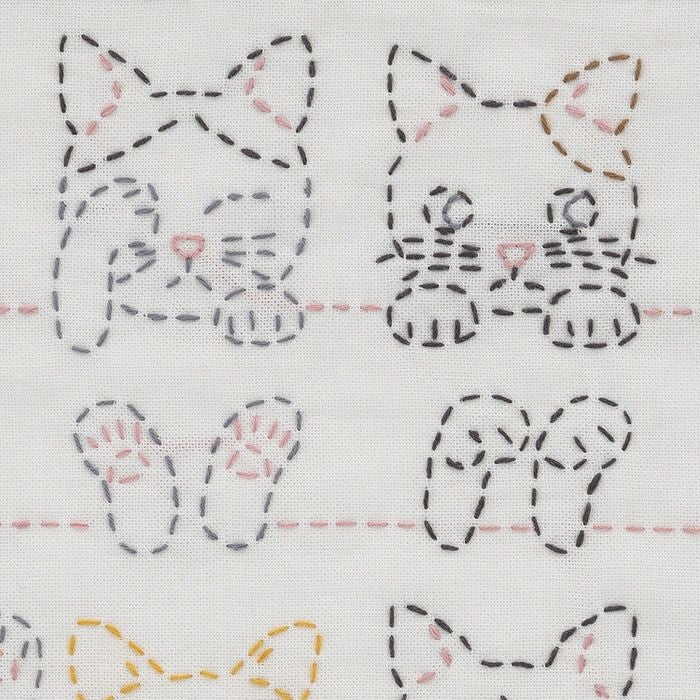 刺し子 くつろぎ猫 | リバティ 生地、編み物、刺繍、刺し子のことなら