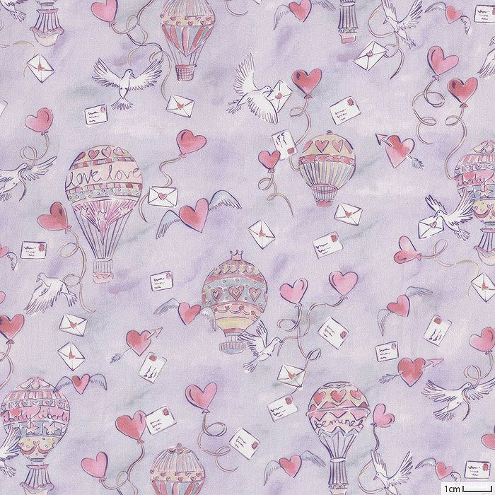 リバティプリント ラブ・イン・ジ・エア＜02L＞生地 （ホビーラ