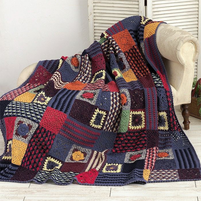 クロッシェパッチワークスプレッド（編み物 材料セット） | リバティ