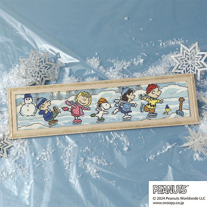 クロスステッチフレーム＜HAPPY HOLIDAYS～暖炉の明かり 