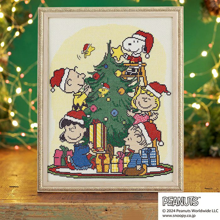 クロスステッチフレーム＜ノエルツリー＞ | リバティ 生地、編み物