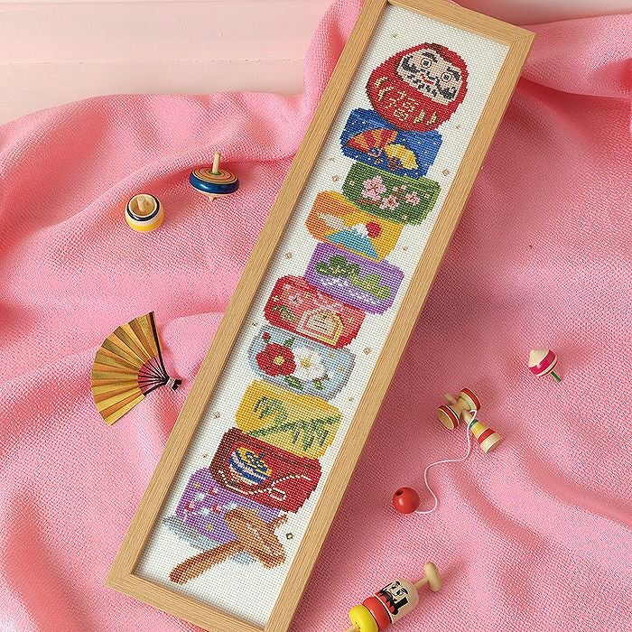クロスステッチフレーム＜縁起物＞ | リバティ 生地、編み物、刺繍