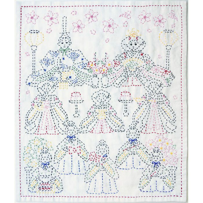 ステッチクロス＜お雛様と伝統柄＞ | リバティ 生地、編み物、刺繍