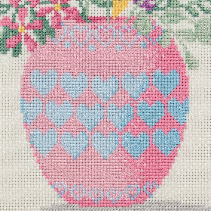 クロスステッチフレーム＜ハッピーハートフラワー＞ | リバティ 生地