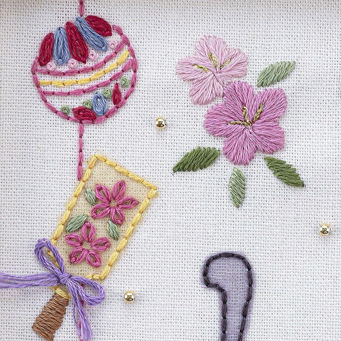 ステッチフレーム＜お雛様の彩り＞ | リバティ 生地、編み物、刺繍