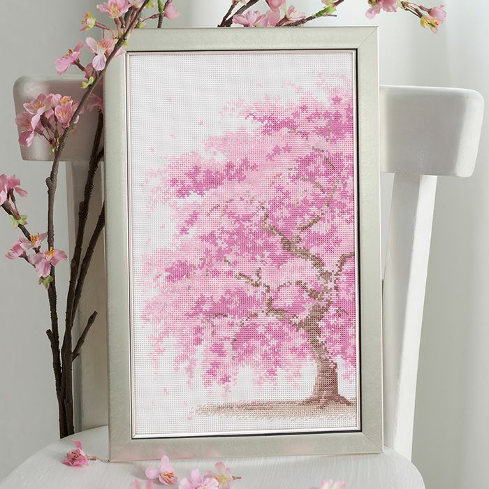 クロスステッチフレーム＜春爛漫＞ | リバティ 生地、編み物、刺繍