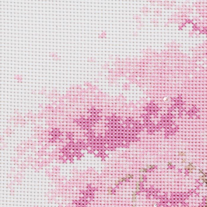 クロスステッチフレーム＜春風のしだれ桜＞ | リバティ 生地、編み物