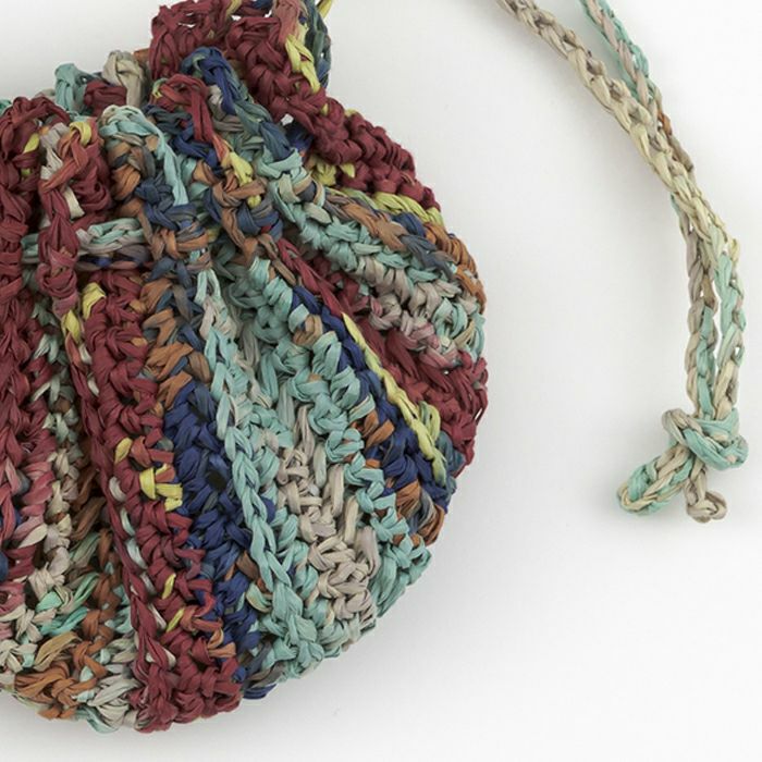 【完成品】プリーツポーチS＜ラフィスグランパレット05R＞