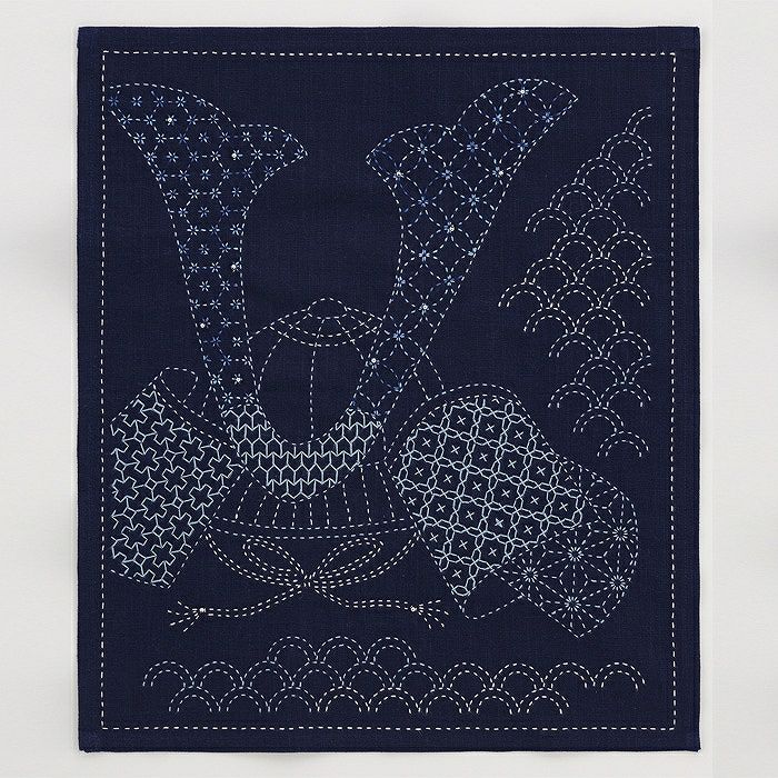 刺し子のクロス＜鯉のぼり＞ | リバティ 生地、編み物、刺繍、刺し子の 