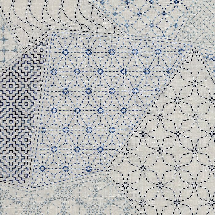 刺し子のテーブルセンター＜裂取り＞ | リバティ 生地、編み物、刺繍