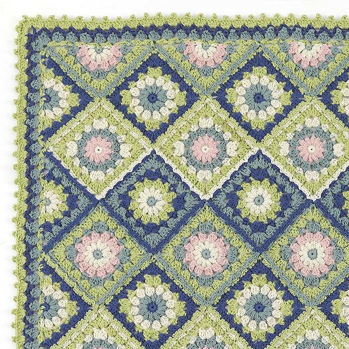 ブランケット＜睡蓮＞（編み物 材料セット） | リバティ 生地、編み物