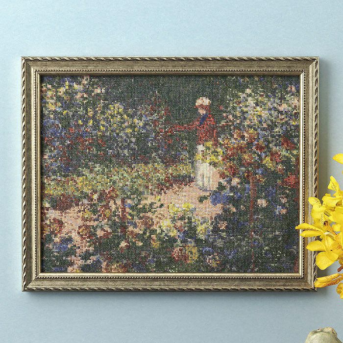 クロスステッチフレーム＜憧れのお庭から＞ | リバティ 生地、編み物