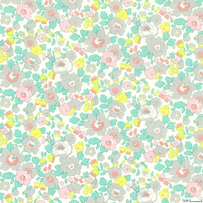 3/10予約】リバティプリント ベッツィ＜101GR＞生地 （ホビーラ