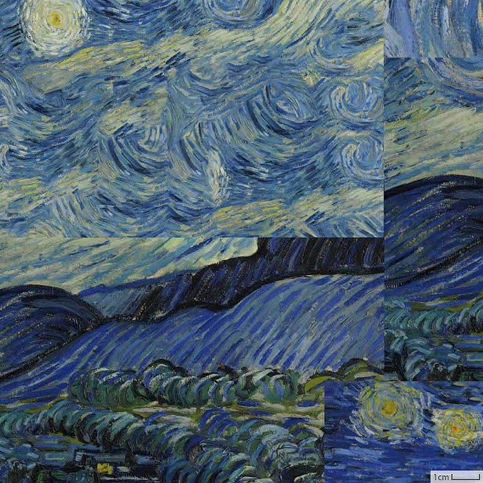 3/10予約】コットンローン ゴッホ 星月夜＜01N＞生地 ホビーラホビーレ