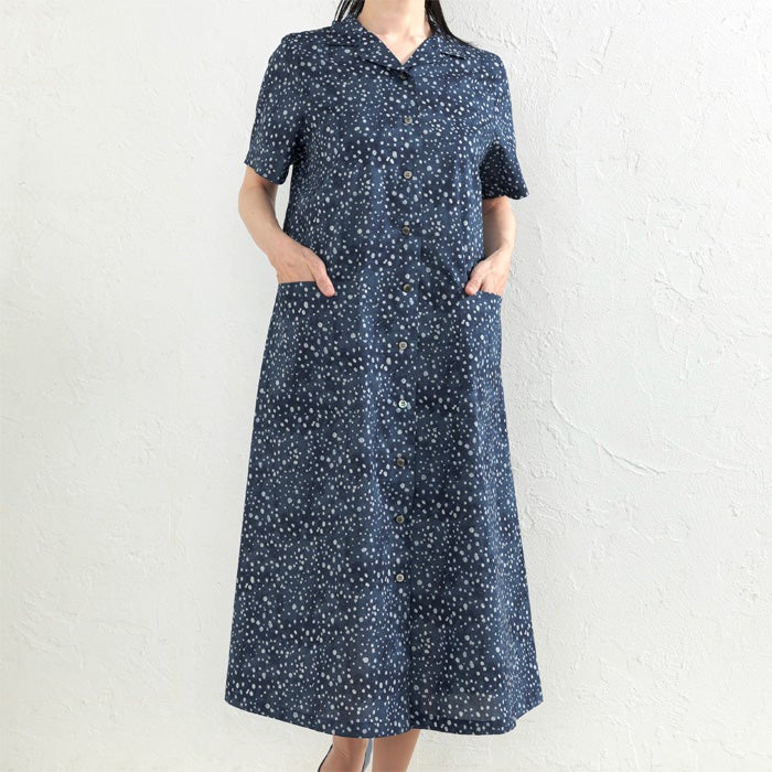 カシュクールギャザーワンピース（型紙） | リバティ 生地、編み物