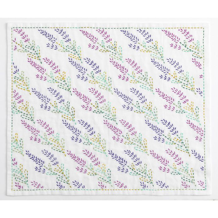 刺し子 ラベンダーの香り | リバティ 生地、編み物、刺繍、刺し子の