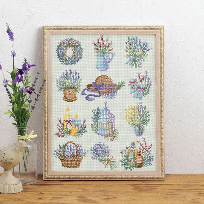 クロスステッチフレーム＜花桃リースのお雛様＞ | リバティ 生地
