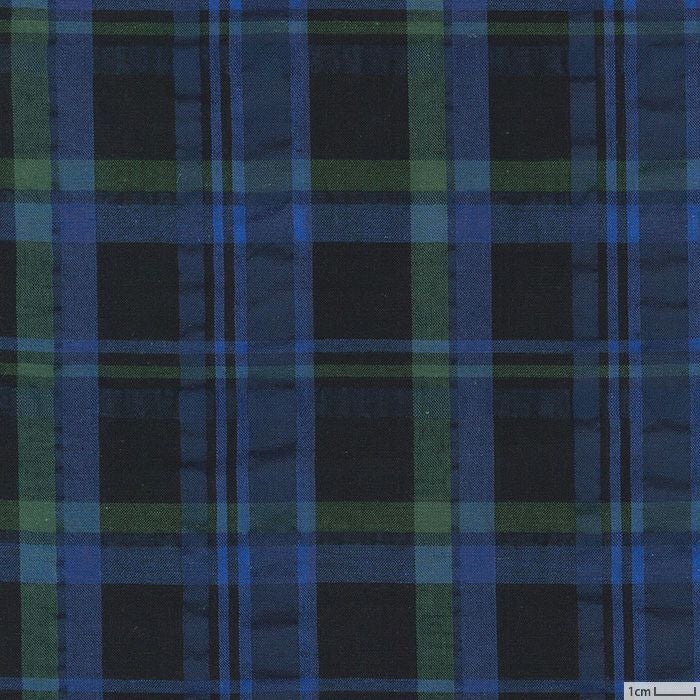 新潟見附産 麻混マドラスチェック＜02N＞生地 ホビーラホビーレ