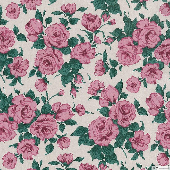 リバティプリント カーライン・ローズ＜04P＞生地 （ホビーラホビーレ