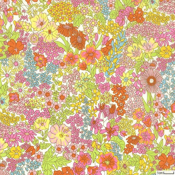 リバティプリント マーガレット・アニー＜03B2＞生地 ☆復刻色