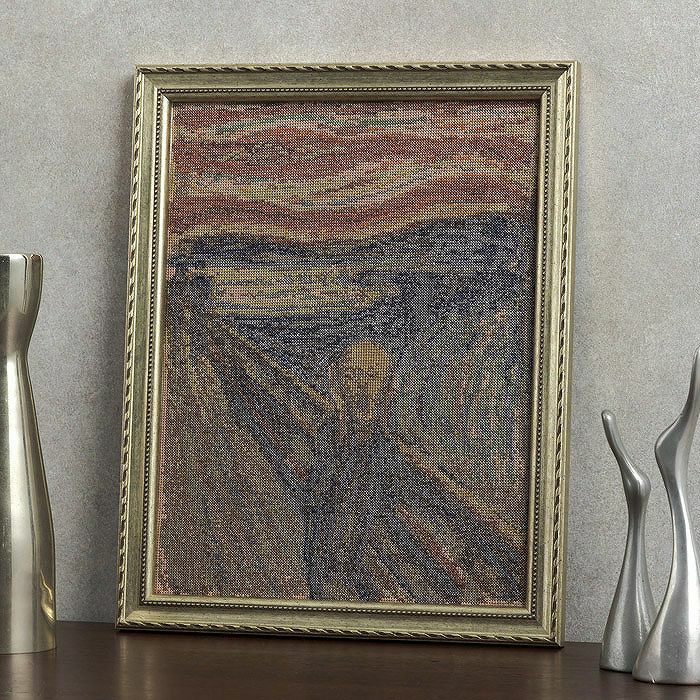 クロスステッチフレーム＜ムンクの叫び＞ | リバティ 生地、編み物