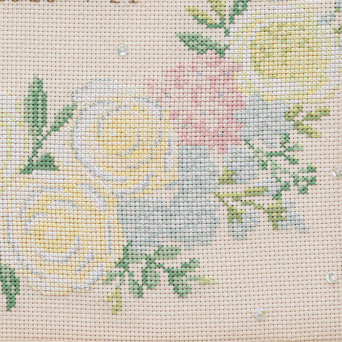 クロスステッチフレーム＜Happy welcome＞ | リバティ 生地、編み物