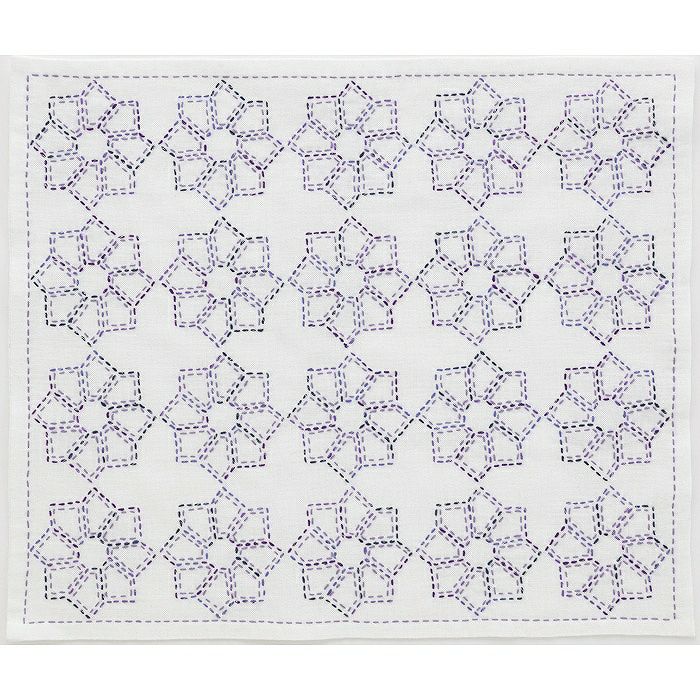 刺し子 花かざぐるま | リバティ 生地、編み物、刺繍、刺し子のこと