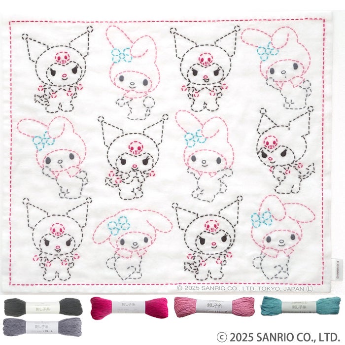 刺し子 マイメロディ＆クロミセット | リバティ 生地、編み物、刺繍