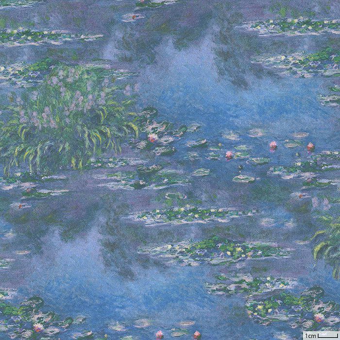 シルキーローン クロード・モネ 睡蓮とアイリス＜01B＞生地 ホビーラ