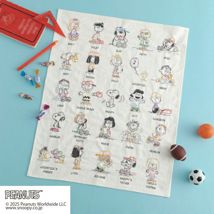 クロスステッチフレーム＜スヌーピーと大きな木＞ | リバティ 生地