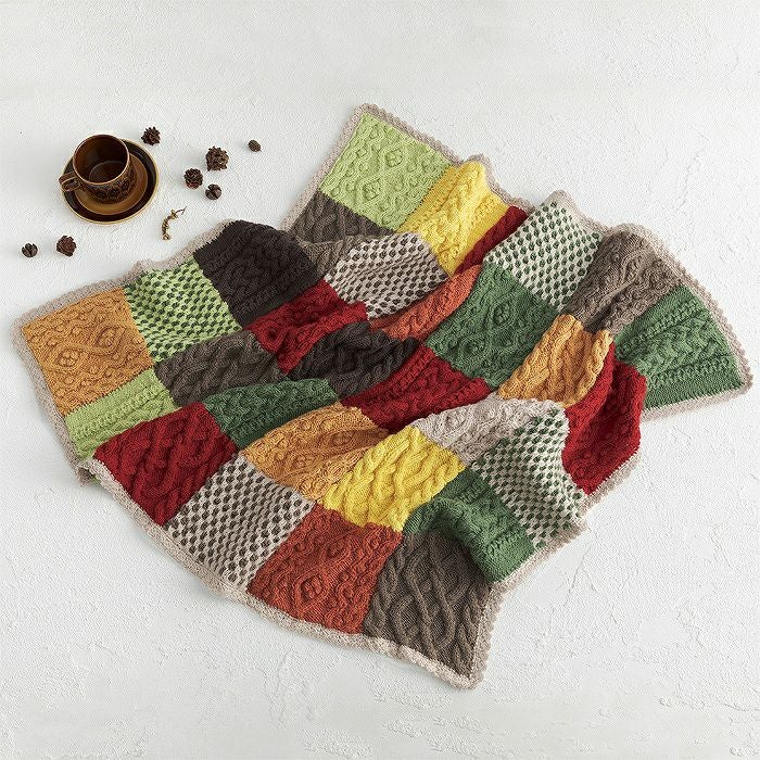 カラフルアランブランケット（編み物 材料セット） | リバティ 生地