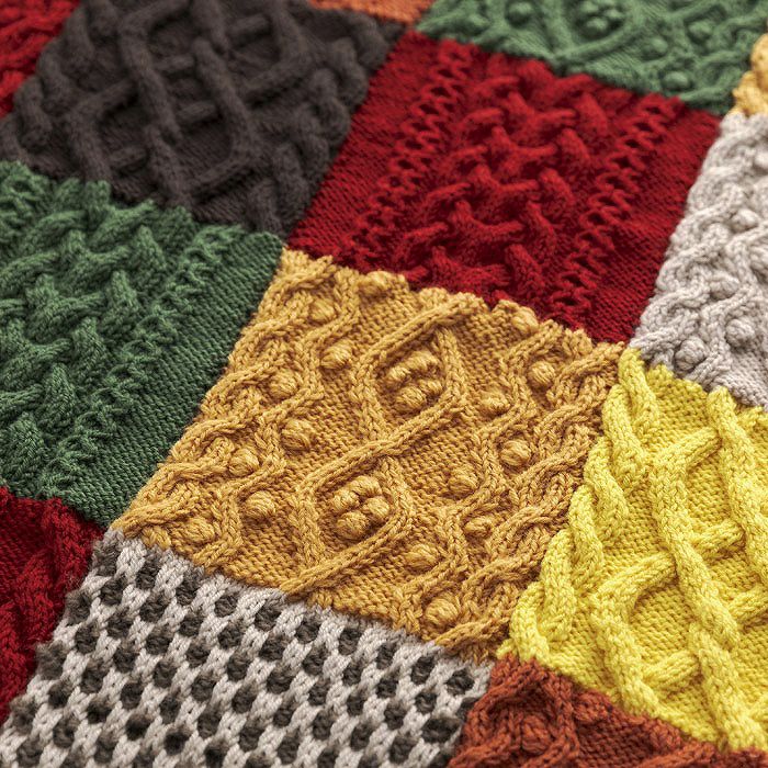 カラフルアランブランケット（編み物 材料セット） | リバティ 生地