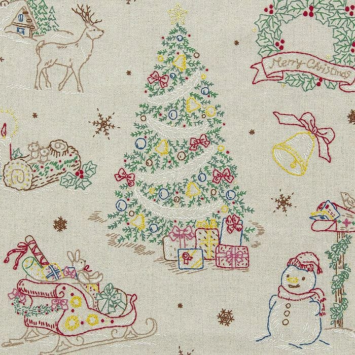 ステッチクロス＜クラシッククリスマス＞ | リバティ 生地、編み物