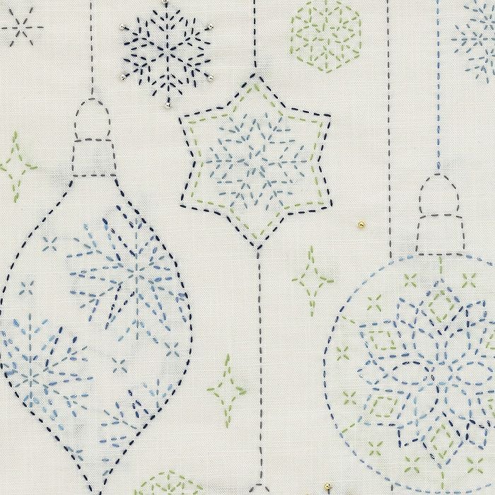 刺し子のクロス＜グラスボール＞ | リバティ 生地、編み物、刺繍