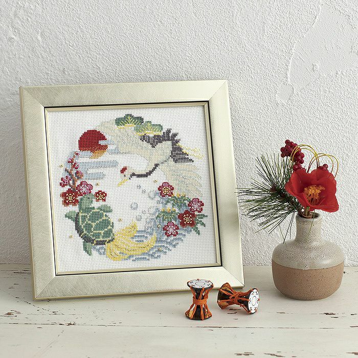 クロスステッチフレーム＜縁起物＞ | リバティ 生地、編み物、刺繍