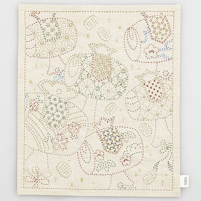 刺し子のクロス＜打ち出の小槌＞ | リバティ 生地、編み物、刺繍