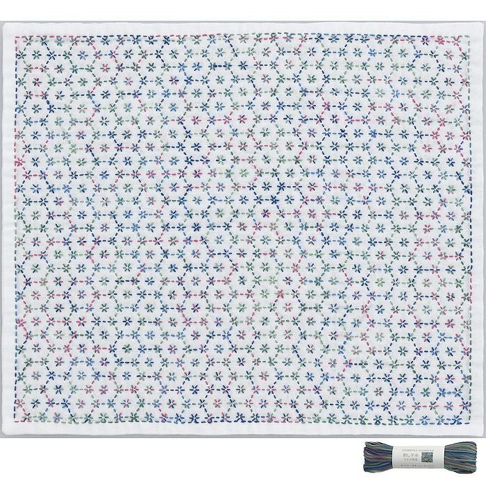 刺し子 寄せ模様＜亀甲＞2 セット | リバティ 生地、編み物、刺繍