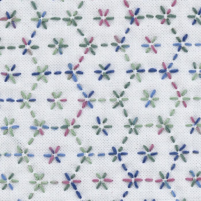 刺し子 花亀甲セット | リバティ 生地、編み物、刺繍、刺し子のこと