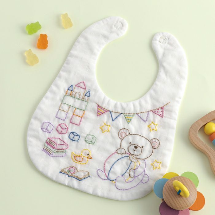 ベビースタイ＜星空さんぽ＞ | リバティ 生地、編み物、刺繍、刺し子の