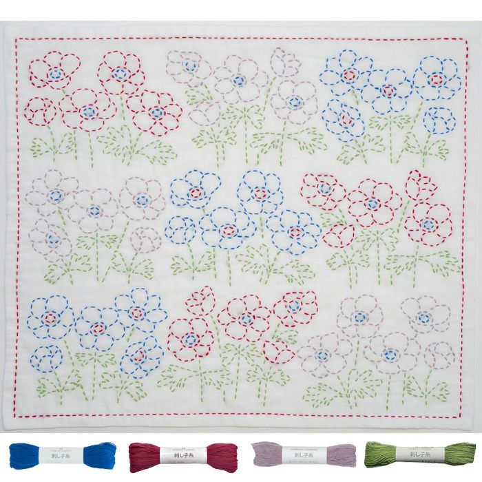 キュートフローラルブランケット＜レトロ＞（編み物 材料セット