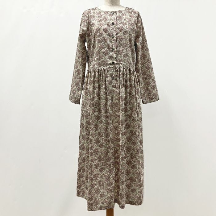リバティプリント ボタンワンピース（長袖）＜Mサイズ＞29F | リバティ