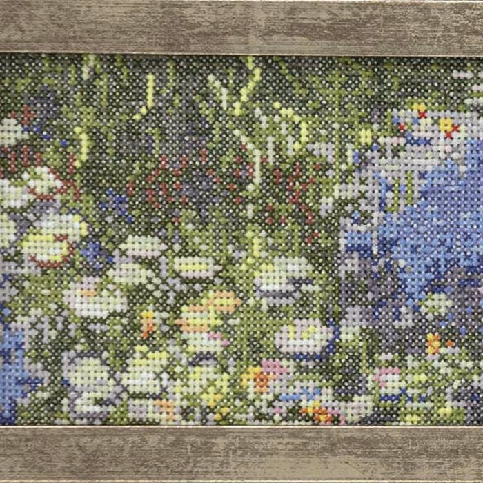 クロスステッチフレーム＜睡蓮：朝＞の2枚目画像