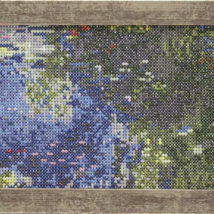 クロスステッチフレーム＜睡蓮：朝＞の4枚目画像