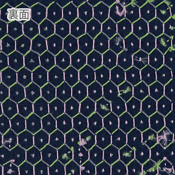 刺し子 変わり麻の葉3・紺 | リバティ 生地、編み物、刺繍、刺し子の