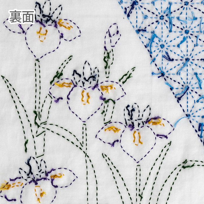刺し子クロス 菖蒲と兜 | リバティ 生地、編み物、刺繍、刺し子のこと